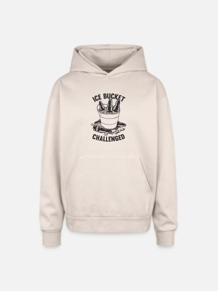 Ice Bucket Challenged - Oversized Hooded Sweatshirt - Sand