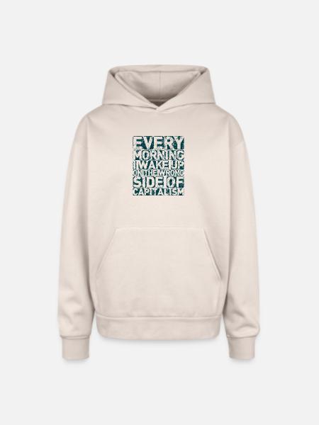 The Wrong Side - Oversized Hooded Sweatshirt - Sand