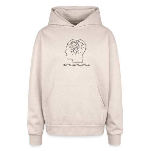 heavy thoughts-quiet soul - Oversized Hooded Sweatshirt