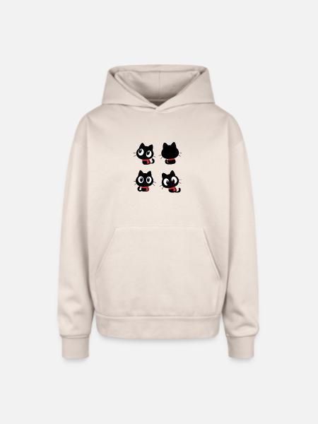 Noir Eyes Quartet - Oversized Hooded Sweatshirt - Sand