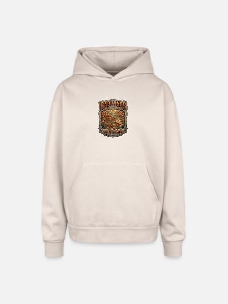Badlands National Park Tee - Oversized Hooded Sweatshirt - Sand