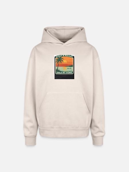 Born & Raised Dala My Home - Oversized Hooded Sweatshirt - Sand