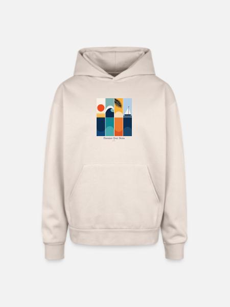 Presence Over Noise - Oversized Hooded Sweatshirt - Sand