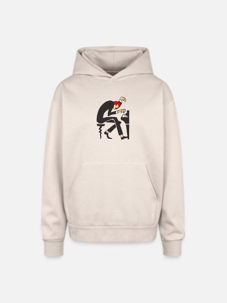 Piano Maestro Dizzy Pose - Oversized Hooded Sweatshirt - Sand