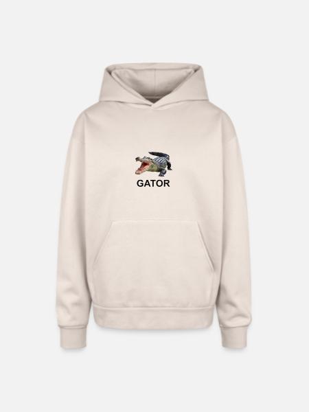 Gator shirt - Oversized Hooded Sweatshirt - Sand