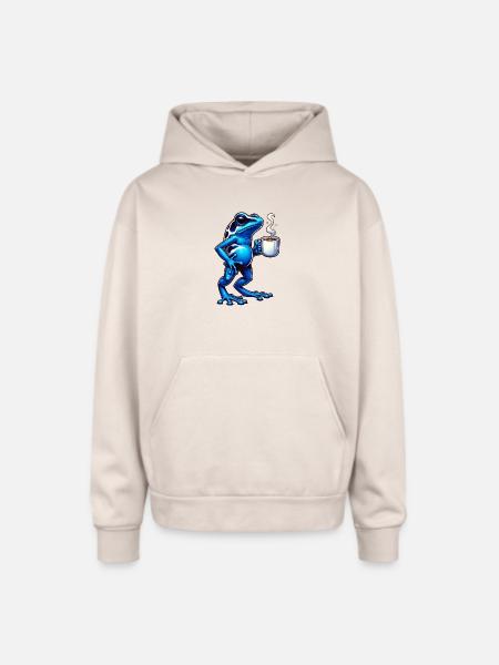 Poison Frog Coffee - Oversized Hooded Sweatshirt - Sand