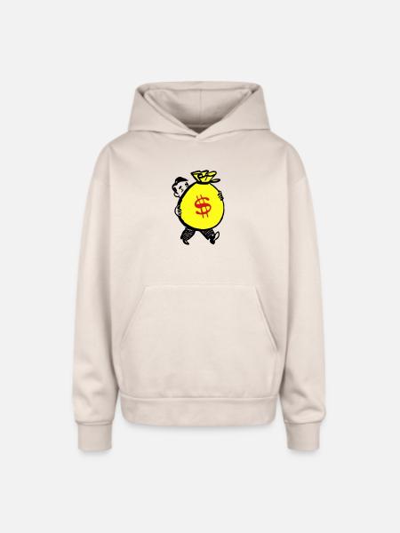 Money Bag - Oversized Hooded Sweatshirt - Sand