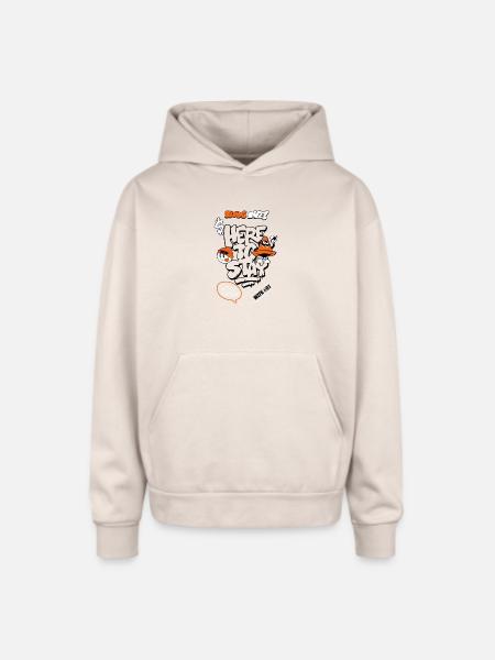 Graffiti Cone Stay Frosty Tee - Oversized Hooded Sweatshirt - Sand