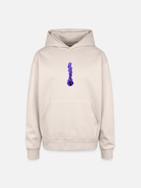Violet Ember Dagger - Oversized Hooded Sweatshirt - Sand