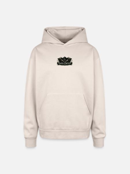 Lovely Grizzly Twitch Logo - Oversized Hooded Sweatshirt - Sand