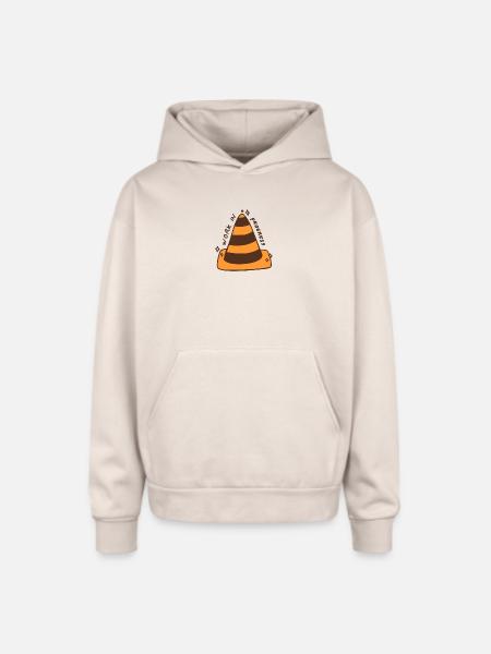 Work In Progress Cone - Oversized Hooded Sweatshirt - Sand