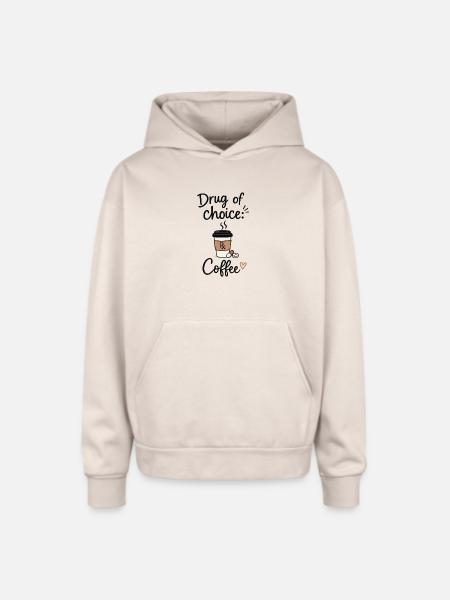 Drug of Choice: Coffee Rx - Oversized Hooded Sweatshirt - Sand
