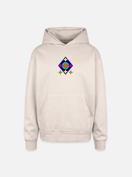 Diamond Stars - Oversized Hooded Sweatshirt - Sand