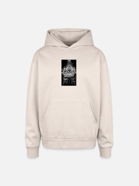 Noir Poker Roundtable - Oversized Hooded Sweatshirt - Sand