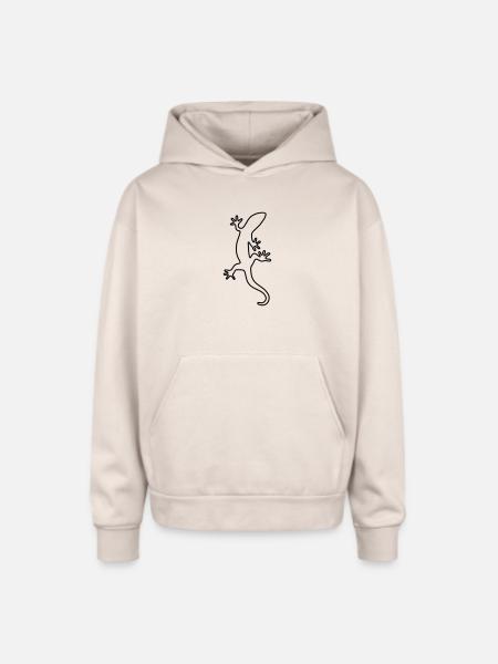 Lizard Salamander Gecko Fire salamander - Oversized Hooded Sweatshirt - Sand
