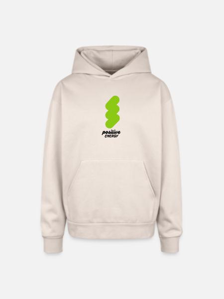 Positive Energy Neon Splash - Oversized Hooded Sweatshirt - Sand
