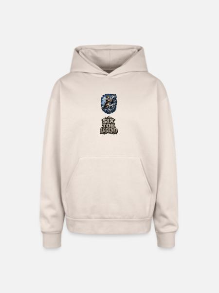 Alpine Husky Climber - Oversized Hooded Sweatshirt - Sand