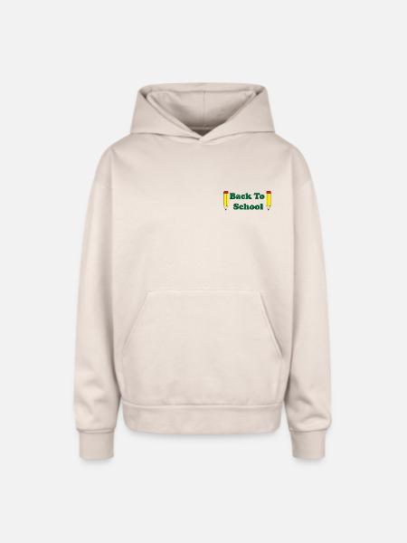 Back to School Pencils - Oversized Hooded Sweatshirt - Sand