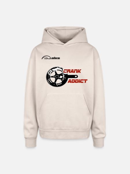 Crank Addict Cycle Gear - Oversized Hooded Sweatshirt - Sand