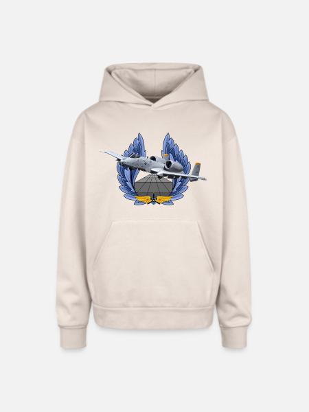 A-10 Thunderbolt - Oversized Hooded Sweatshirt - Sand