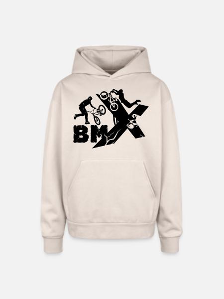 BMX Rider - Oversized Hooded Sweatshirt - Sand
