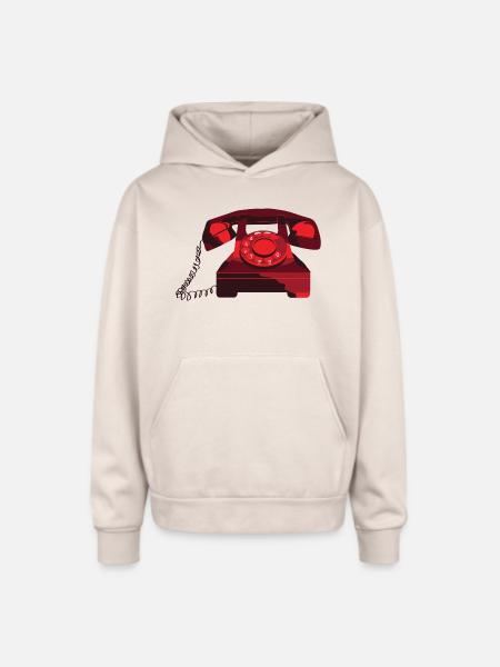 phone - Oversized Hooded Sweatshirt - Sand