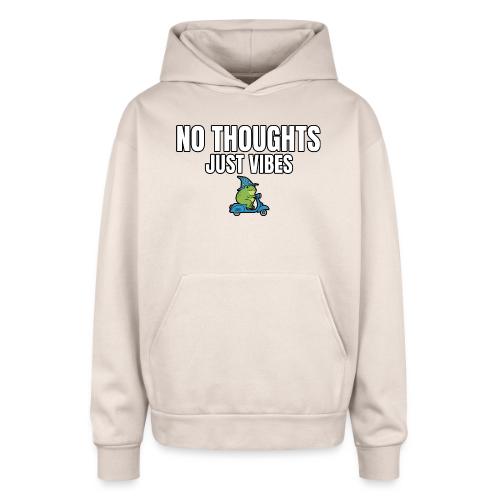 No Thoughts Just Vibes Funny Frog Shirt - Oversized Hooded Sweatshirt