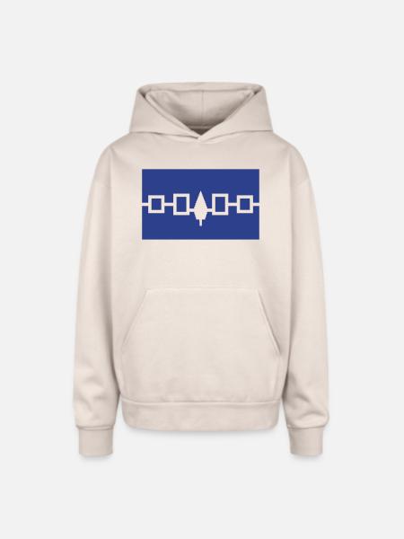 Iroquois Flag - Oversized Hooded Sweatshirt - Sand