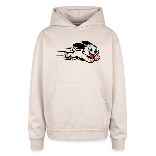 Speedy Pup Sprint on the Run - Oversized Hooded Sweatshirt