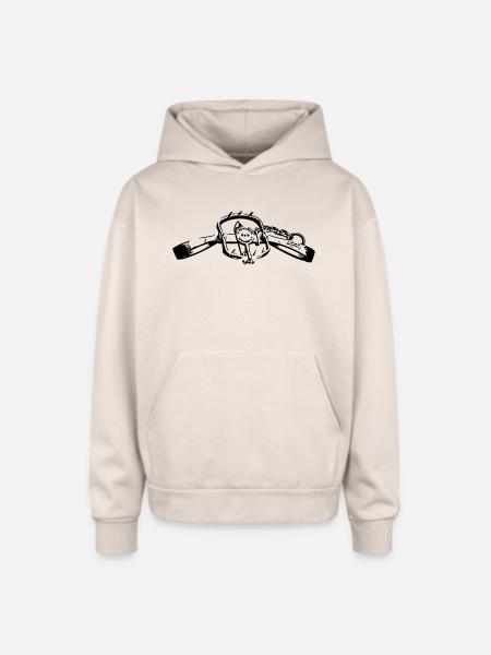 trap - Oversized Hooded Sweatshirt - Sand