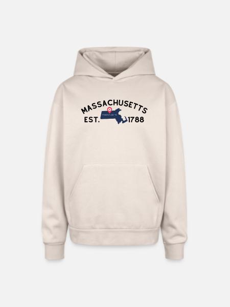 Massachusetts - Oversized Hooded Sweatshirt - Sand