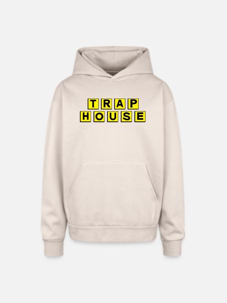 Trap House - Oversized Hooded Sweatshirt - Sand