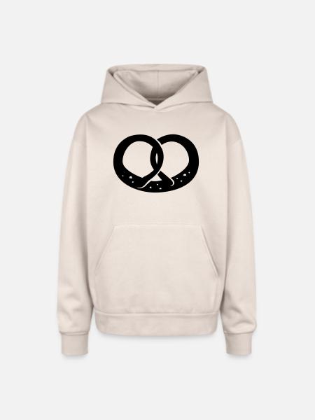 Pretzel, Oktoberfest - Oversized Hooded Sweatshirt - Sand