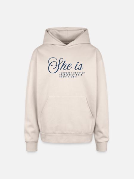 The Fearless Mother - Oversized Hooded Sweatshirt - Sand