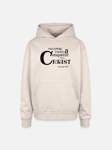 OVERCOMER - Oversized Hooded Sweatshirt - Sand