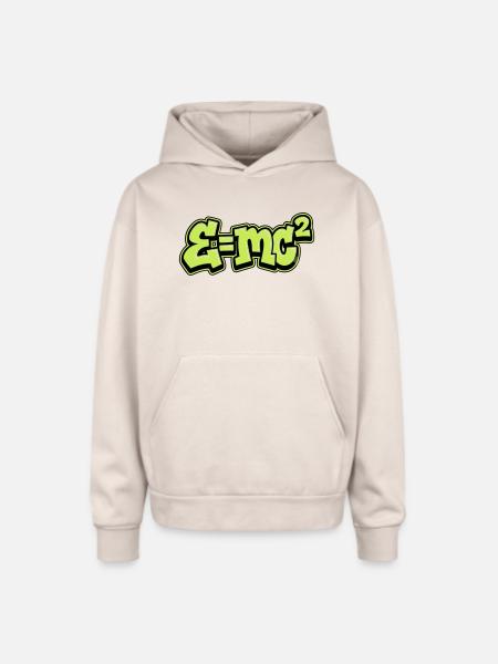 Science Formula Graffiti - Oversized Hooded Sweatshirt - Sand