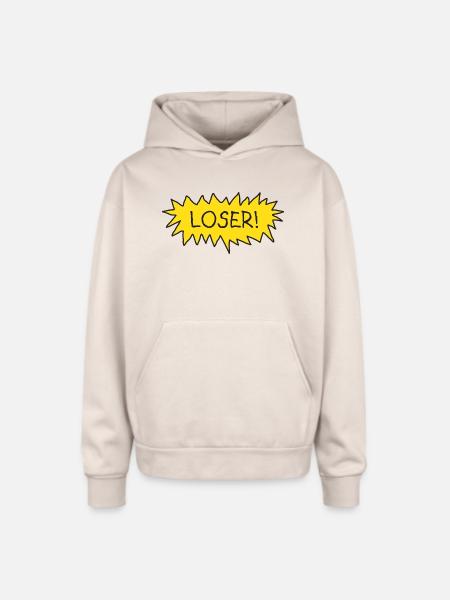 Loser! - Oversized Hooded Sweatshirt - Sand