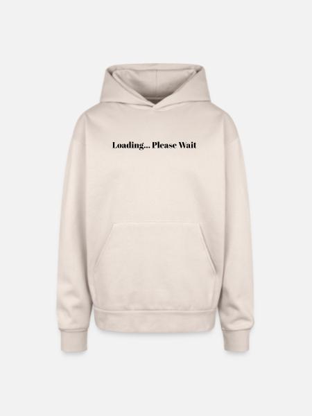 Loading... Please Wait - Oversized Hooded Sweatshirt - Sand
