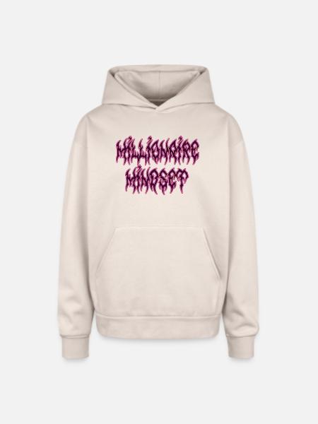 MM new logo - Oversized Hooded Sweatshirt - Sand