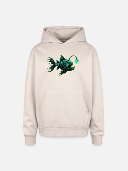 Ocean Depths Art - Oversized Hooded Sweatshirt - Sand