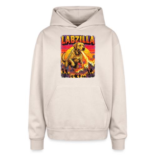 Labzilla Giant Yellow Labrador Monster Tee - Oversized Hooded Sweatshirt