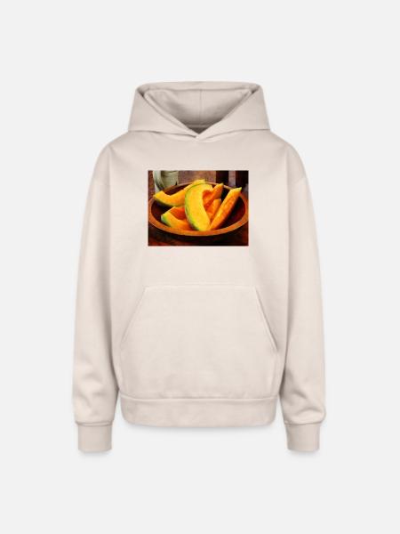 Slices of Cantaloupe - Oversized Hooded Sweatshirt - Sand