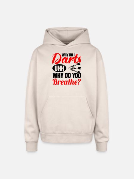 Darts Dart Player - Oversized Hooded Sweatshirt - Sand