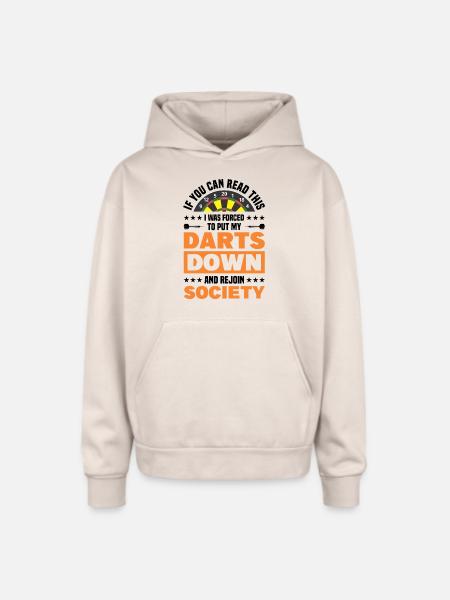 Darts Dart Player - Oversized Hooded Sweatshirt - Sand