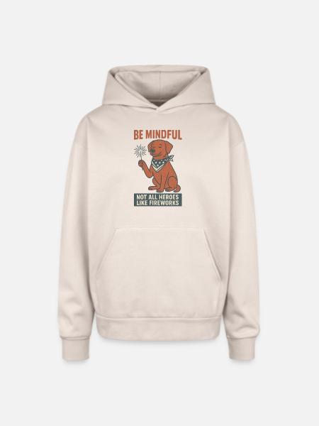 Be Mindful - Oversized Hooded Sweatshirt - Sand