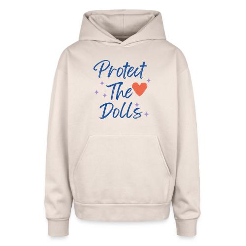 Protect The Dolls | Heart & Stars Typography - Oversized Hooded Sweatshirt