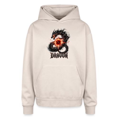 Dravon Fire Dragon Dark Fantasy Graphic T-Shirt - Oversized Hooded Sweatshirt