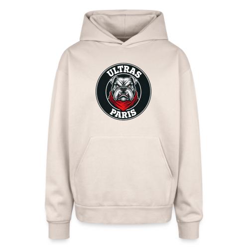 Ultras Paris Bulldog Football Fan Graphic - Oversized Hooded Sweatshirt