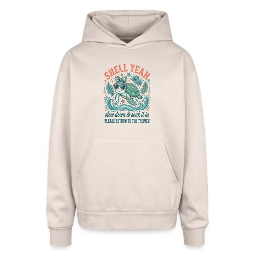 Shell Yeah Sea Turtle Beach Vibes - Oversized Hooded Sweatshirt