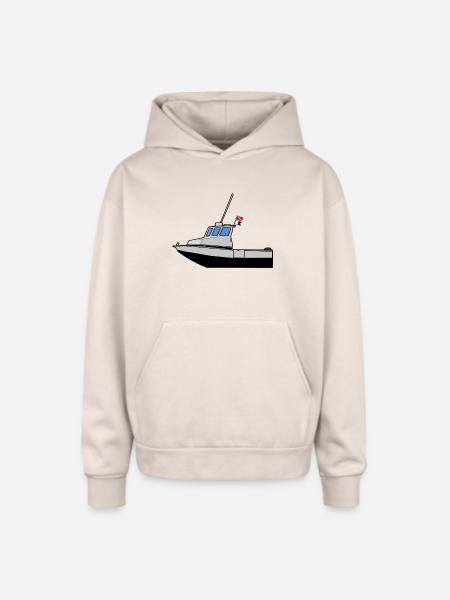 Scuba Boat - Oversized Hooded Sweatshirt - Sand